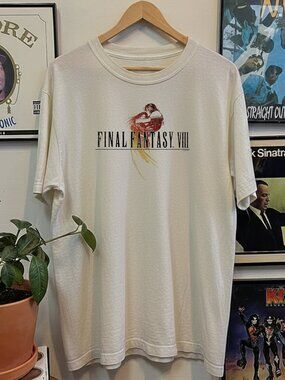 Rare Final Fantasy VIII Promo Washed White Tee